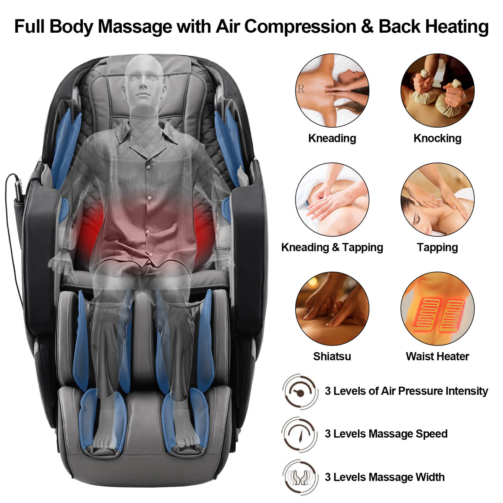 asjmreye 4d full body massage chair