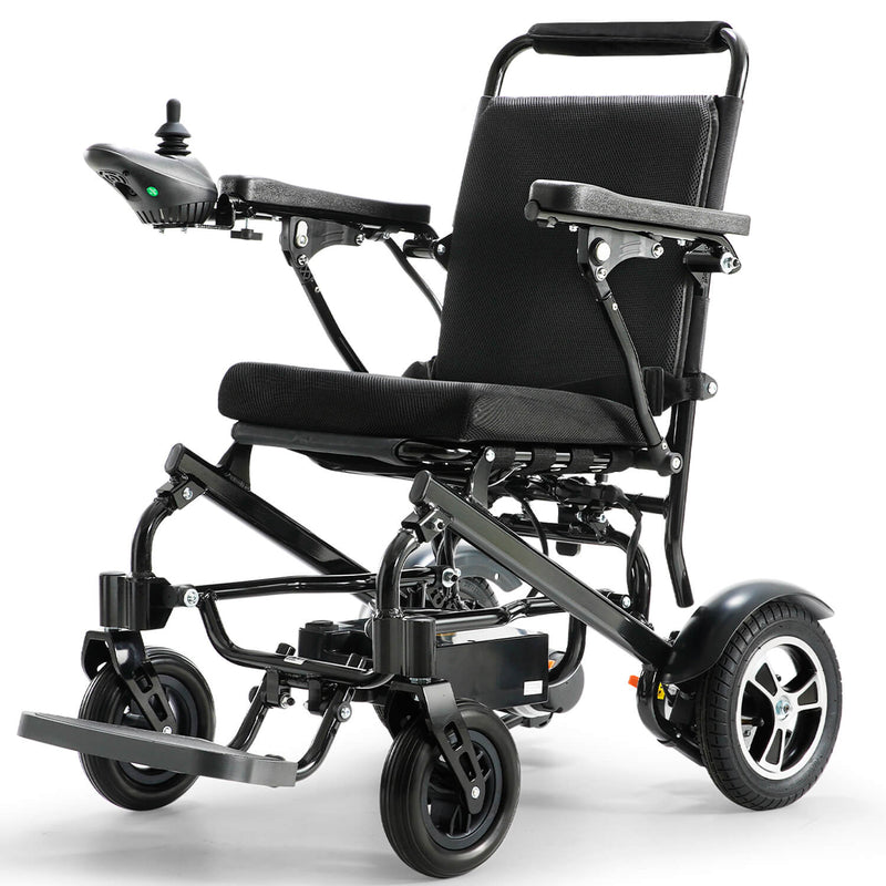 Ultra Lightweight Power Wheelchair for Elderly and Disabled, 25 Miles Range, 44LBS, Foldable for Travel, All Terrain