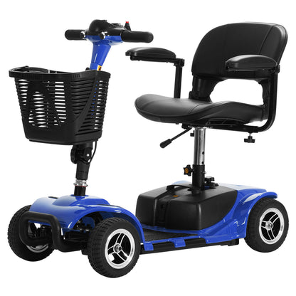 Asjmreye 4-Wheel Electric Mobility Scooter for Seniors Blue