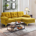 Asjmreye 85'' Convertible Sectional Sofa L-Shape Couch with Chaise Chenille Fabric