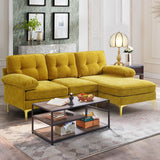 Asjmreye 85'' Convertible Sectional Sofa L-Shape Couch with Chaise Chenille Fabric