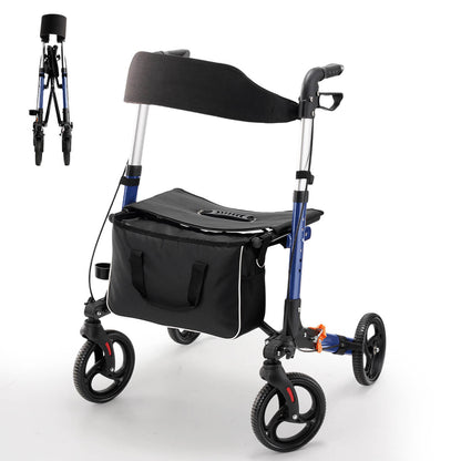 lightweight_foldable_portable_4_wheel_rollator_walker_with_seat_for_seniors_blue