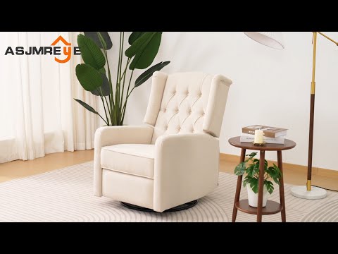 Video demonstration of the swivel rocker recliner.