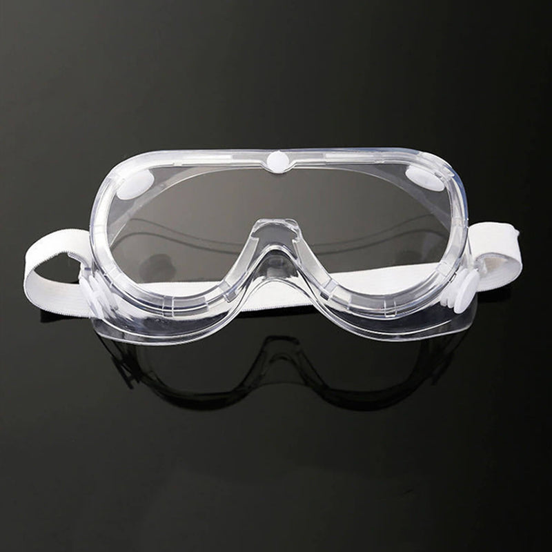 A piece of glass with a goggle on top