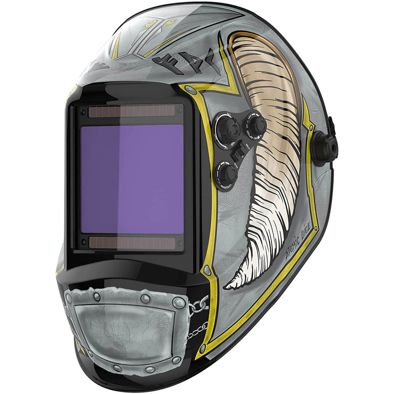 True Color Solar Power Auto Darkening Welding Helmet, 4 Arc Sensor Wide Shade 4~5/9-9/13 for TIG MIG Arc Weld Grinding Welder Mask