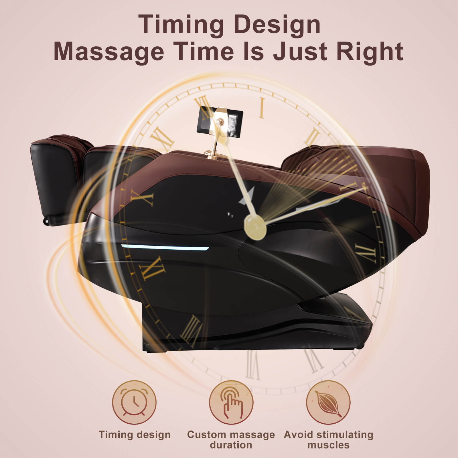 Asjmreye Massage Chair 4D Zero Gravity Chair Full Body Massage Chair With Heating, Voice Control, Smart Scan Body, Burgundy