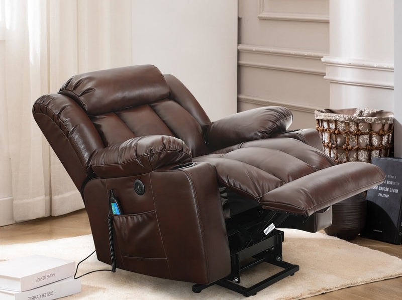 Luxury Power Lift Recliner Chair With Vibration Massage and Heating, 39.4" Width