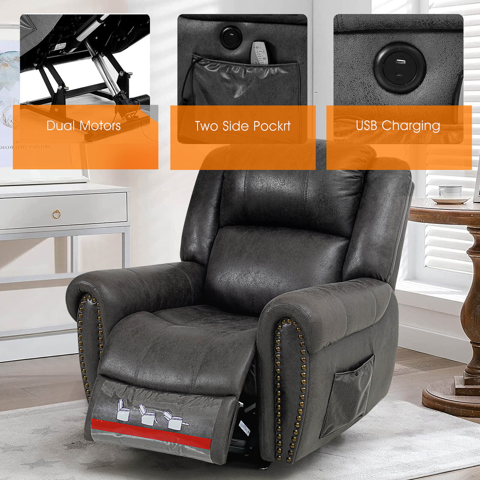 Grey_recliner_with_side_pockets_and_usb_charging_port